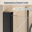 Porte de douche à charnière pivotante sans cadre avec verre transparent 34 "- l 36" x H 72 "-115741283
