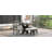 5-Piece Rustic Round Dining Table With 3 Upholstered Chairs & Curved Bench-1575973832