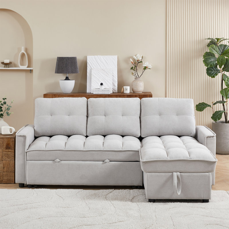 Canapé inclinable MH 78,75 po, Chenille gris pâle