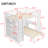 Full XL/Full over Twin Loft Bunk Bed with Desk, Solid Wood Frame, Built-in Shelves & Wardrobe, Removable Lower Bed, White-278956482-278956492