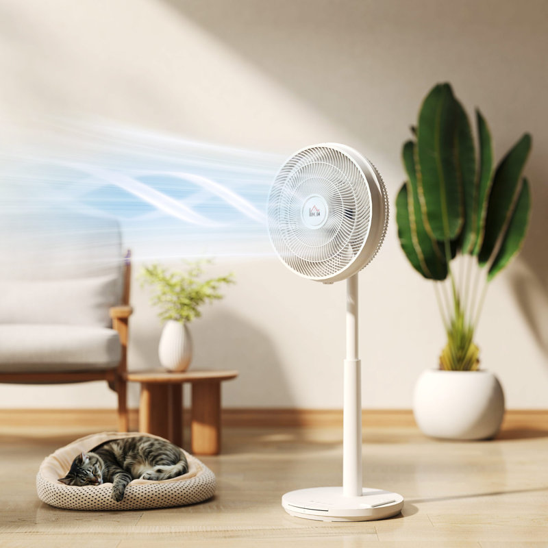17 Stories 110cm Pedestal / Standing Fan Fan with Remote Included, White