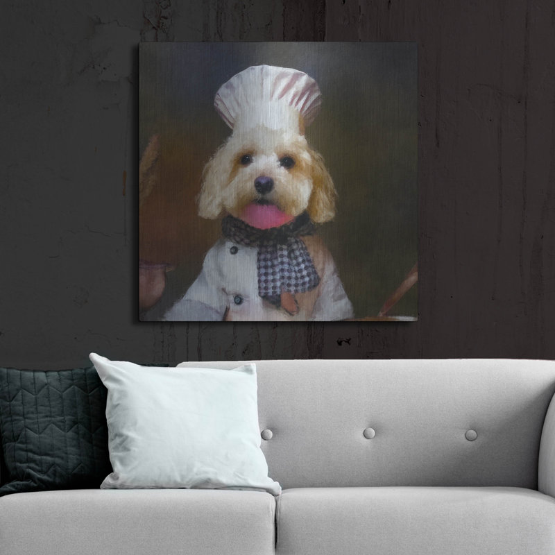 Art mural en métal Trinx «Chef Bark» par Sean Parnell, H 36 po x l 36 po