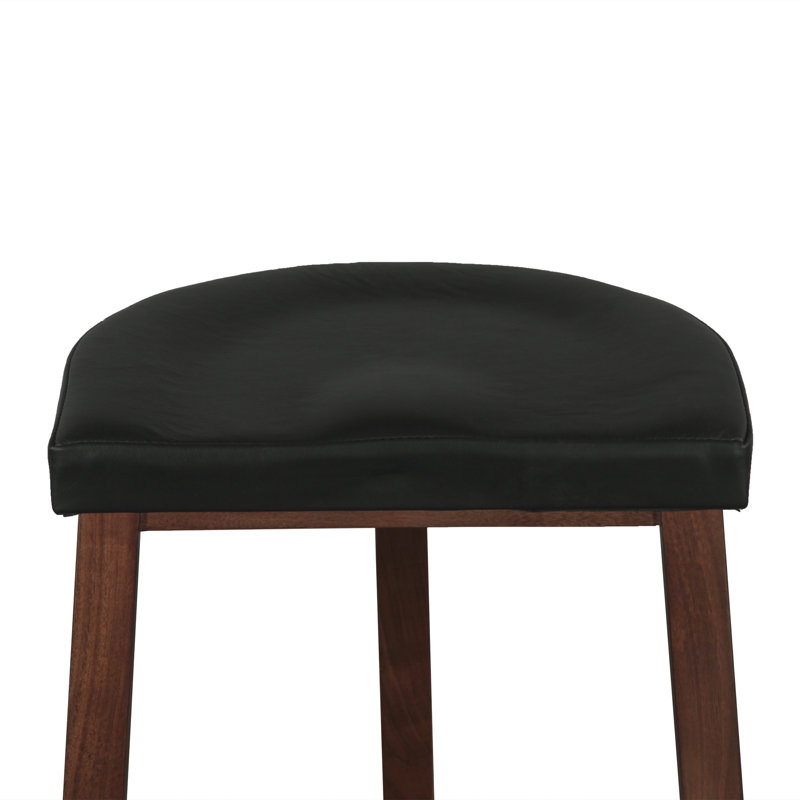 Hampton Upholstered Stool with Solid Wood Frame
