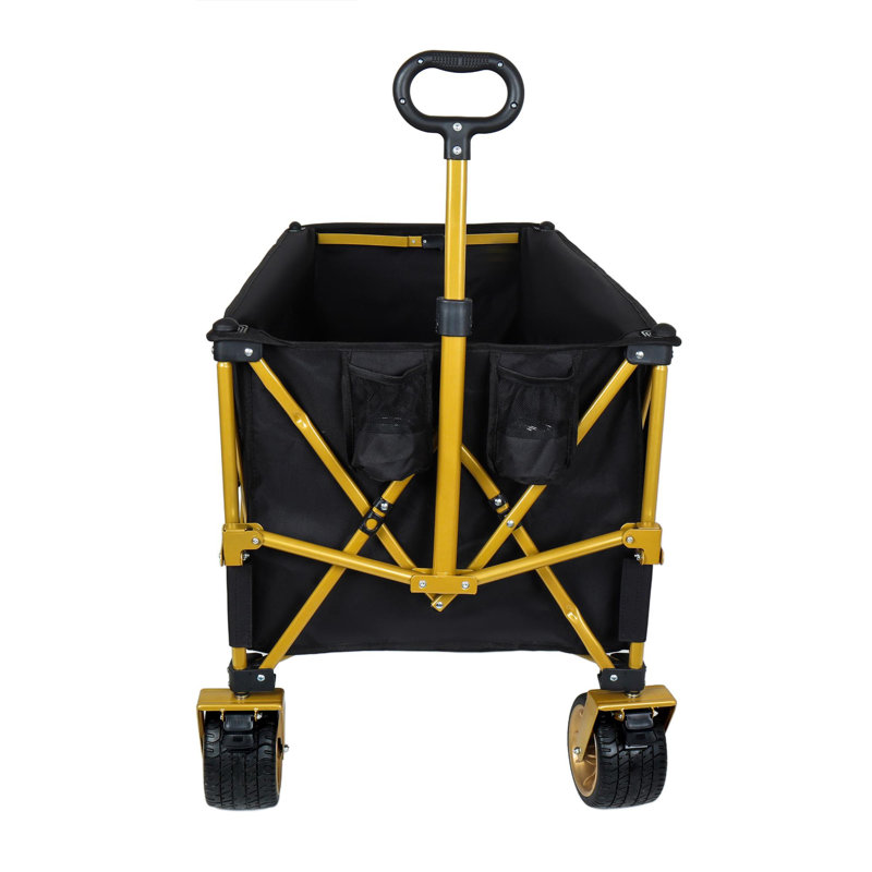 Très grands wagons de plage utilitaires extra longs avec hayon ouvert et roues tout-terrain