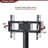 35.4 Inch Multi-Function TV Stand Height Adjustable Bracket Swivel 3-Tier