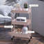 Three-Tier Storage Trolley 45*30.6*79 cm Steel 1 Piece Utility Trolley Pink with Lockable Wheels-495232321