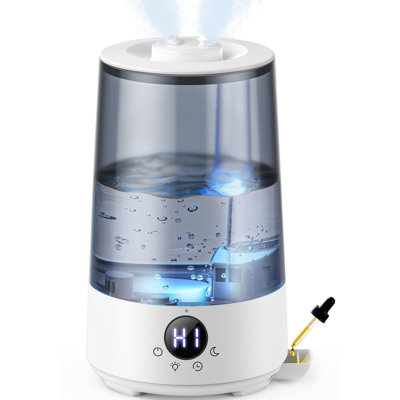 Humidifiers For Bedroom Home, 3.6 L Cool Mist Top-Fill 34H Super Long Time, Quiet 16Db, Baby Humidifier, Oil Diffuser For Large Room, Plants, Nursery, Office BPA FREE, 7 Color Light Ultrasonic