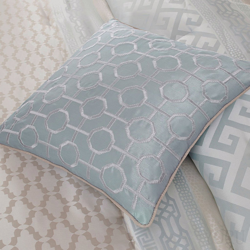 7 Piece Comforter Set Aqua Queen