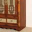 Armoire décorative élégante en rotin et bois