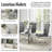 Modern Glass Dining Table Set, 63" Tempered Glass Top With PU Leather Upholstered Cantilever Chairs And Backrest Pull Ring-118348456-118348454-118348457