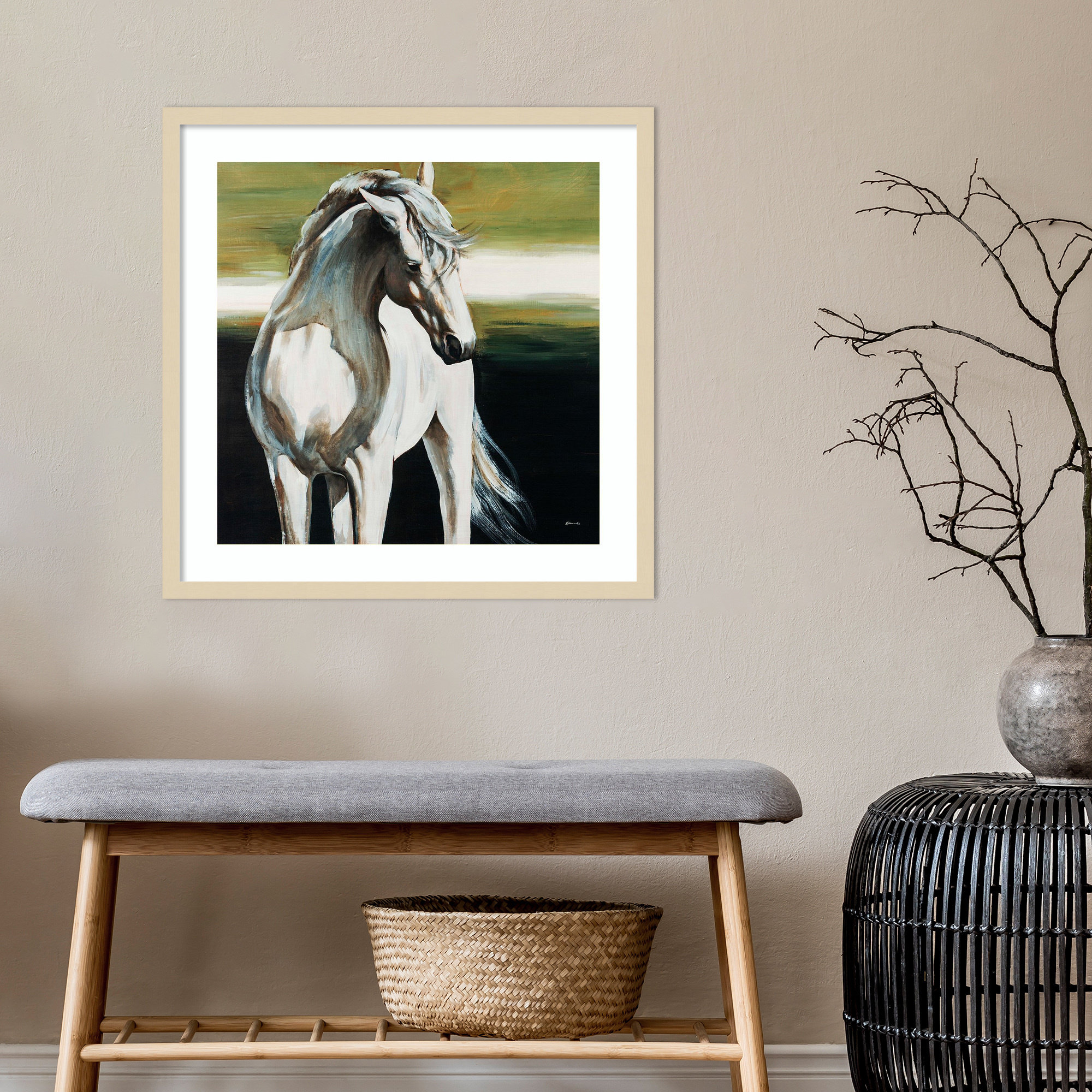 Foundry Select Bayani Portrait Of Dakota The Horse Framed On Paper By 