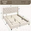 Permelia Upholstered Wingback Bed-356115666-362734481