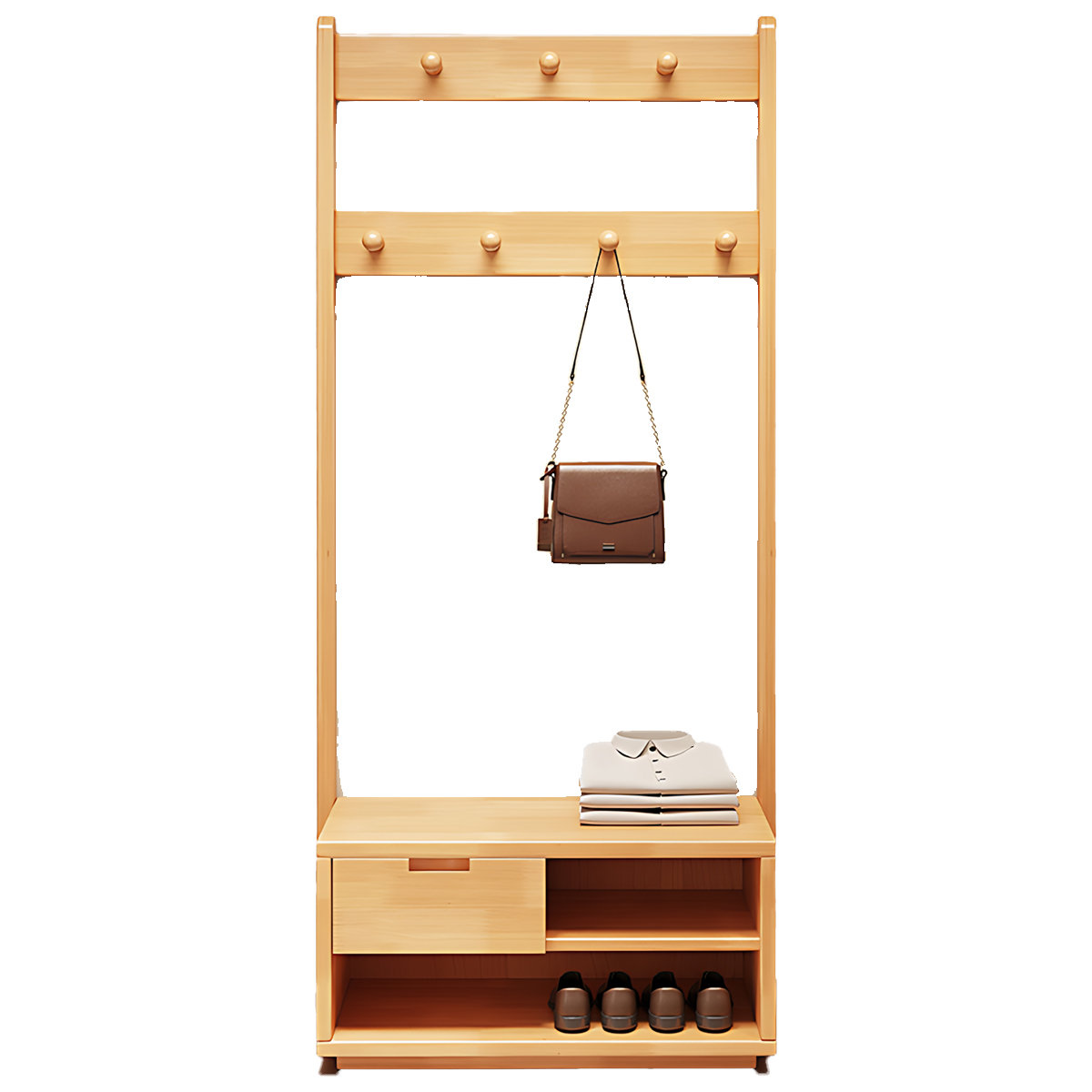 VICABY Coat rack and shoe bench combination | Wayfair