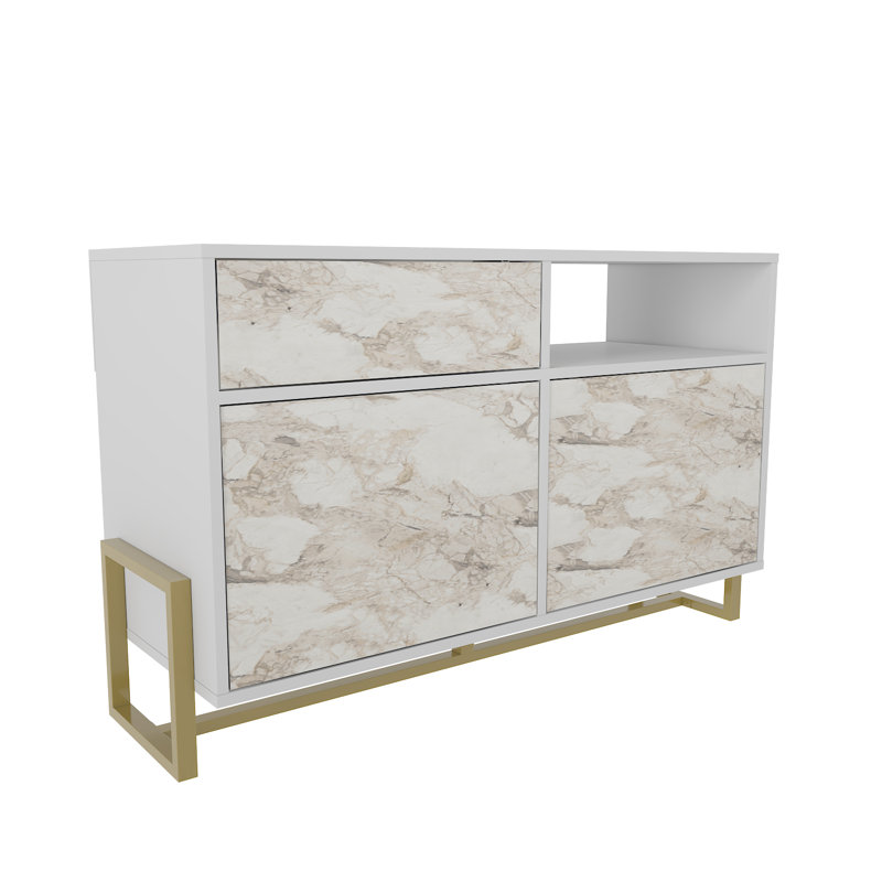 Nenzel 120cm Wide, White Marble Effect