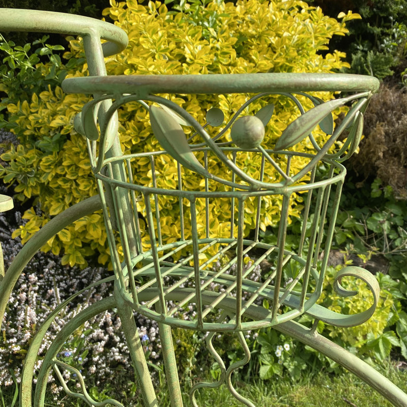 Zanesville Metal Cachepot, Green