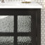 Meuble-lavabo de salle de bain avec lavabo en céramique et portes en verre texturé-76443367
