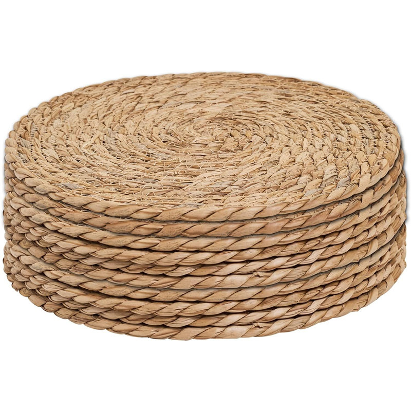 Napperon rond naturel tissé à la main 10 pièces Amillya