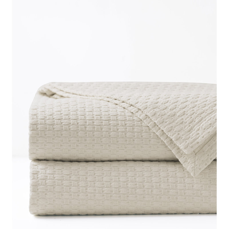 Akela Modern & Contemporary Cotton Coverlet, Super King Coverlet, Ivory