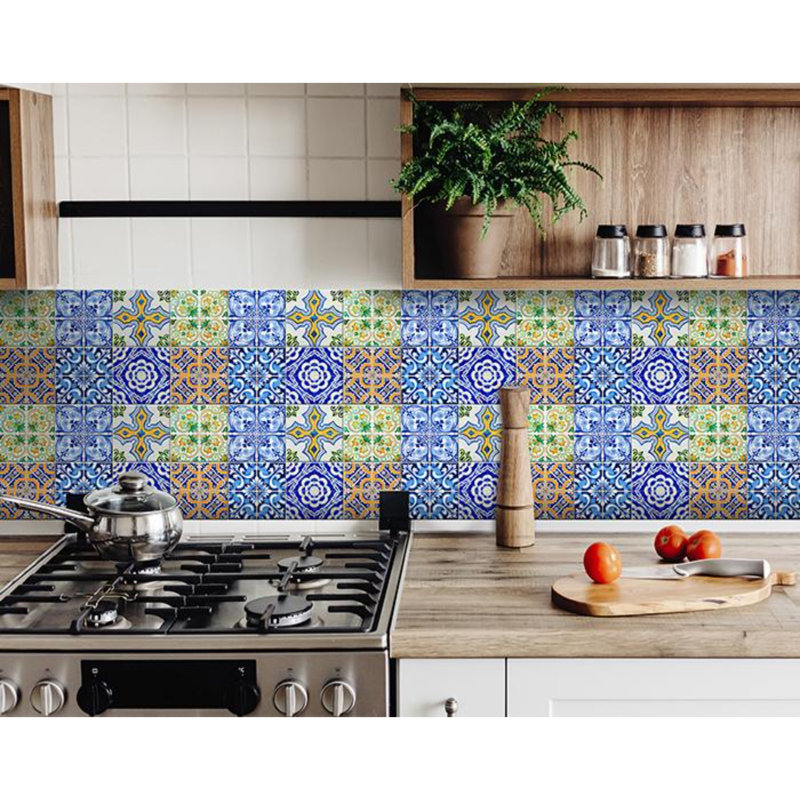 Lima Vinyl Peel and Stick Mosaic Tile, 7" H x 7" W x 0.1" D