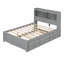 Lit plateforme double avec lit gigogne et tiroirs-117190693