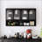 47.25" Four-Door Glass Wall Cabinet Storage With Shelf,Cupboard-1413625464