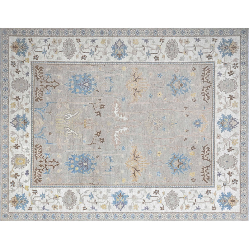 Oushak Hand Knotted Wool Oriental Rug