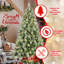 Sapin de Noël de 2,4 m avec 550 lumières DEL blanc chaud, 1858 branches et 102 pommes de pin-535046166