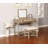 June Natural Two Drawer Flip Top Vanity Set with Stool