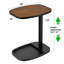 Table d'appoint pivotante à 90° avec plateau rabattable réglable pour canapé et lit, design ajustable, plateau rabattable, verrouillage du panneau, pivotante à 90°, utilisable sur canapé ou au chevet du lit, table multifonctionnelle, design compact (brun)