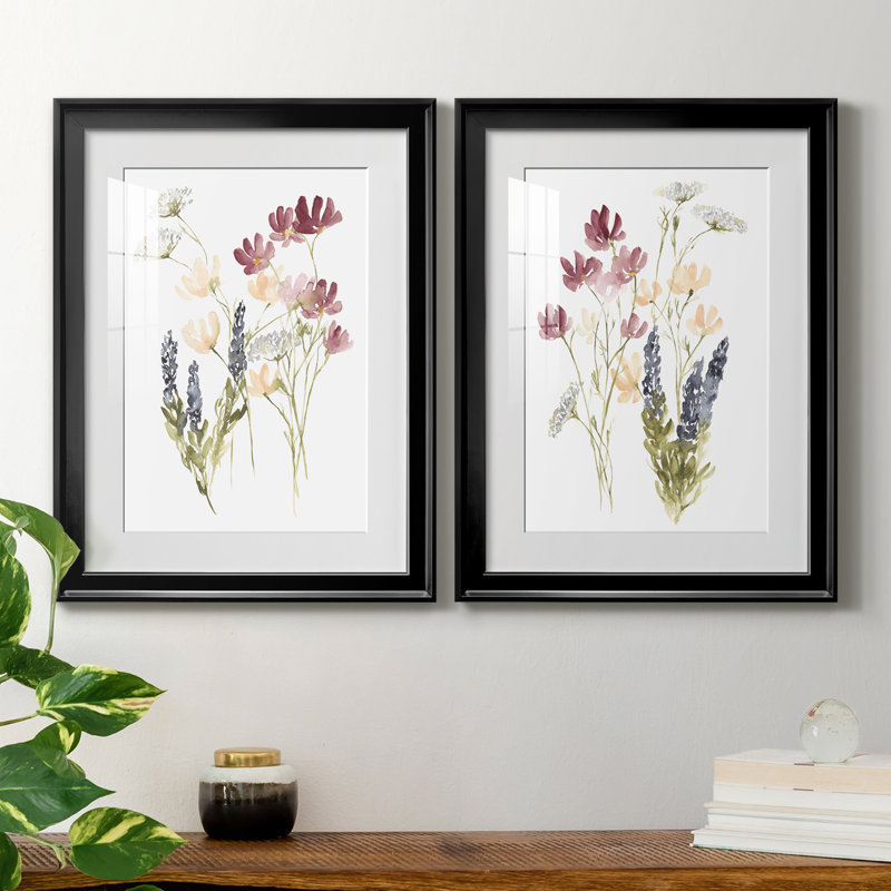 «Lobelia Garden I», reproduction encadrée de qualité supérieure - prête à être accrochée, Cadre noir