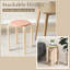 Ensemble de 4 tabourets empilables avec plateau rond