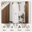 Porte de grange pliante en forme de K de 84 po de hauteur avec noyau blanc 84 po avec quincaillerie d'installation-115223966