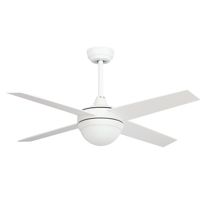 Ventilateur de plafond intelligent Neva avec contrôle mural, ensemble d'éclairage inclus, fonctionne avec l'assistant Google, Amazon Alexa et les raccourcis Siri.