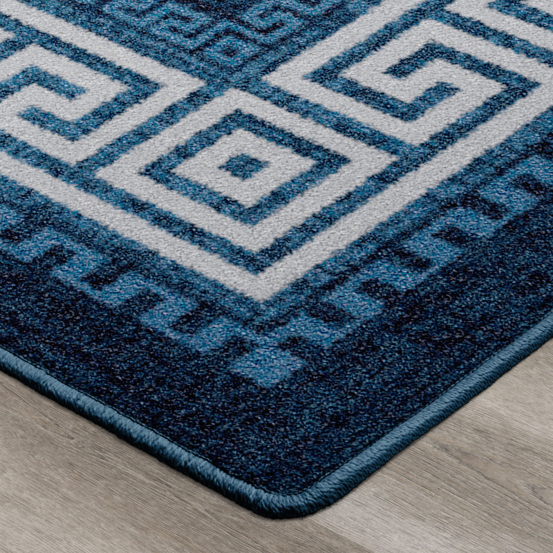 Residency Andros Key Traditional Greek Area Rug, Rectangle 7'8" x 10'9"