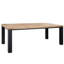 Villanders Oak Solid Wood Top Metal Base Dining Table-47484015-47484014