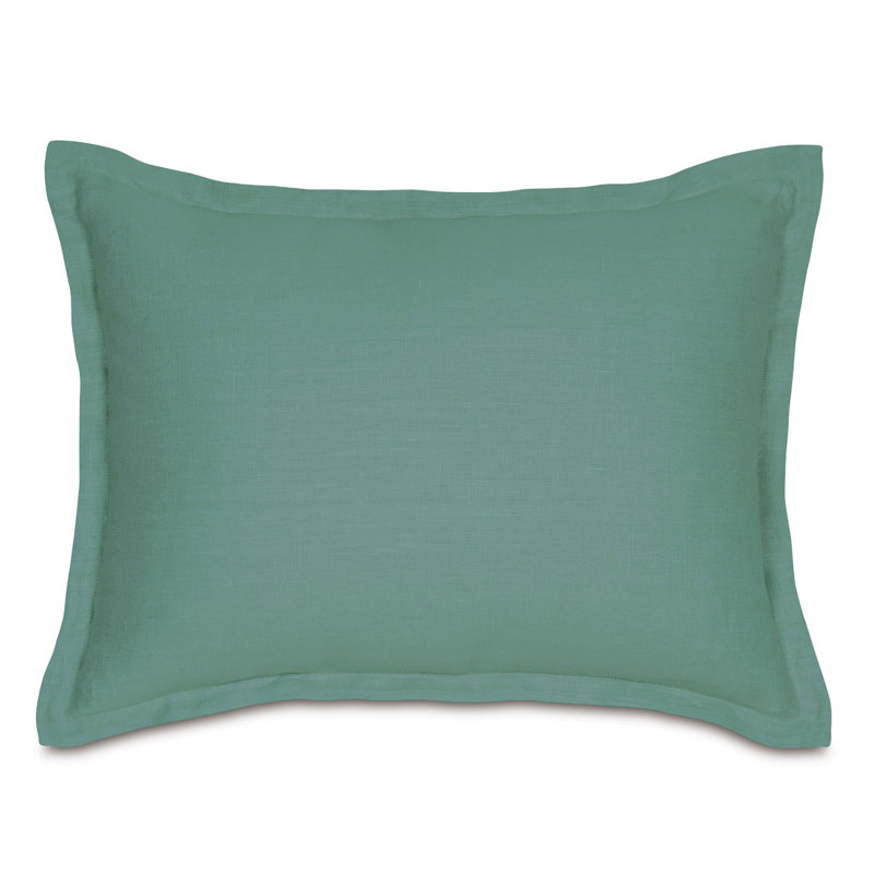Resort Linen Program 100% Linen Zip Sham, Breeze Aqua, Standard