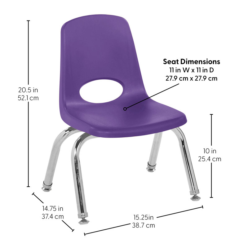 Chaise de classe empilable, 14"