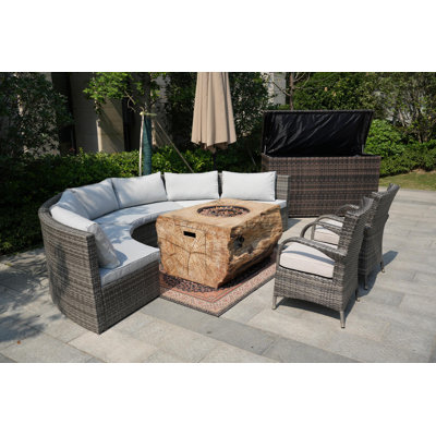 8 - Person Patio Conversation Set with Cushions
