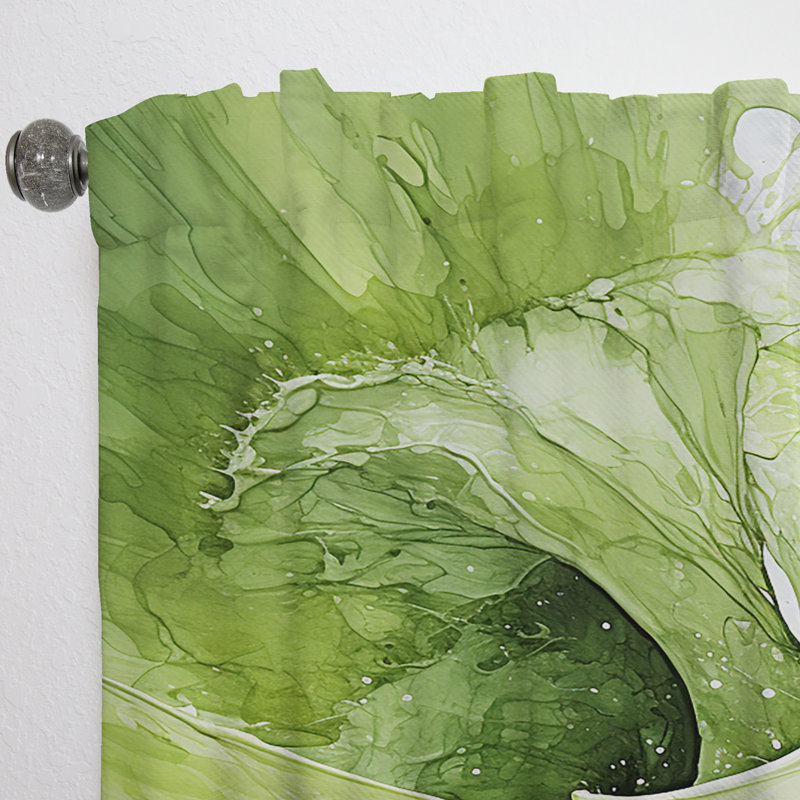 Basug - Rideau obscurcissant abstrait à spirales - 1 panneau, L 52 po x L 90 po