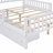 Full Size Wooden Frame Material Platform Bed Frame With Guardrails On Both Sides And Two With Storage Function Drawers,In White Finish-1679901074-1679901085