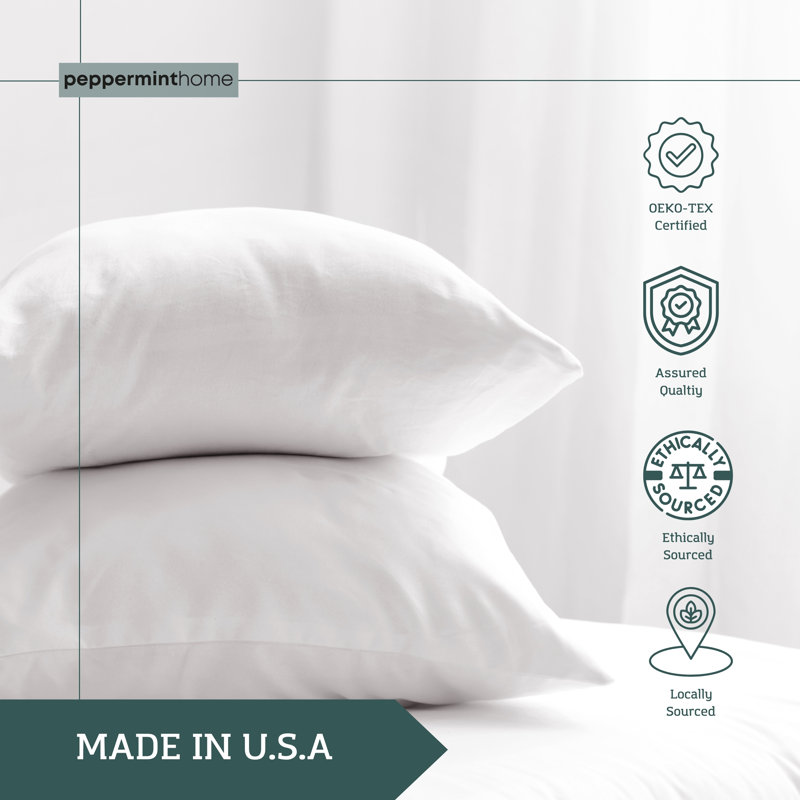 Insert de coussin décoratif respirant en duvet synthétique, Rectangle H 14 po x l 24 po