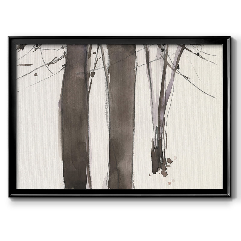 " Under The Winter Tree II ", 18" H x 26" W x 1.5" D, Black