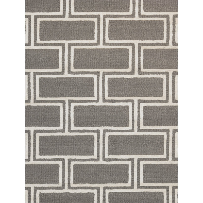 Hand Tufted Viscose Geometric Indoor Rug