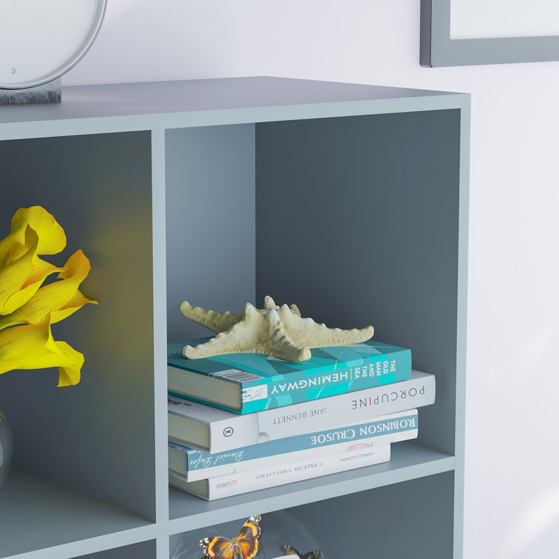 Oreland Cube Bookcase, Grey, 96.5cm H x 96.5cm W x 29cm D