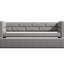Lit de jour simple avec couchette, rembourré avec un coussin de dossier gris, cadre