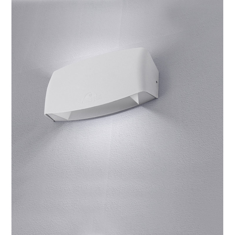 Abram Outdoor Flush Mount, 12cm H x 19.5cm W x 6cm D, White