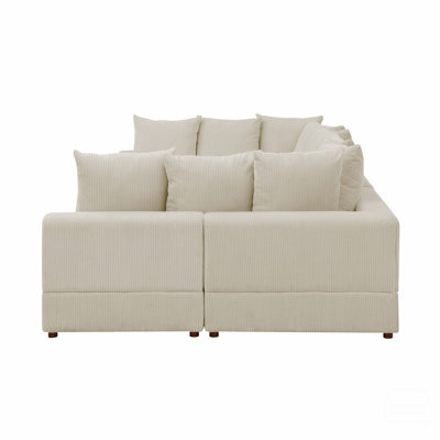 6 - Piece Modular Corduroy Sectional