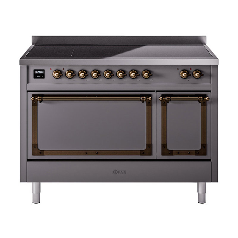 ILVE Nostalgie II Noblesse 48 in Induction Range, Graphite Matte/Burnished