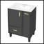 Meuble-lavabo moderne de 24 pouces avec lavabo, tiroir profond, panier coulissant à 2 niveaux et structure en bois massif durable-1309890187