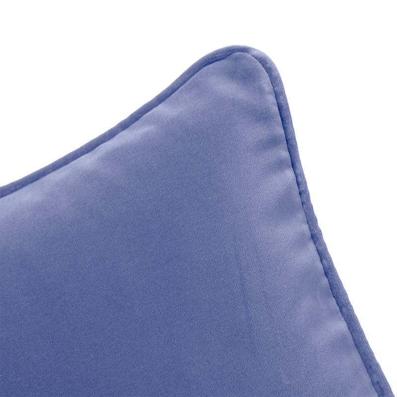 DIVAN Velvet Pillow Cover & Insert, Light Blue, Rectangle 13"H x 22"W